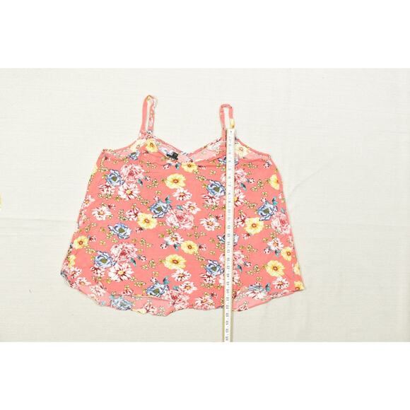 Torrid Pink Floral Print V-Neck Cami Top Plus Size 1 Sleevless Floral - Picture 4 of 8